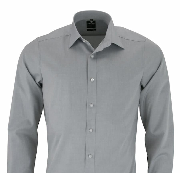 پیراهن مردانه خاکستری کلاسیک برای دفتر و محل کار